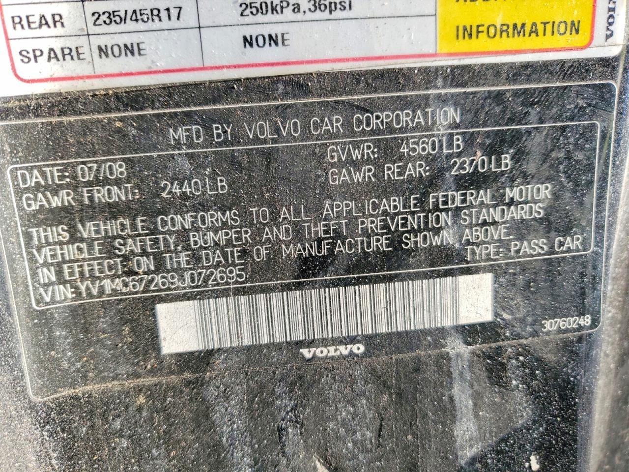 2009 Volvo C70 T5