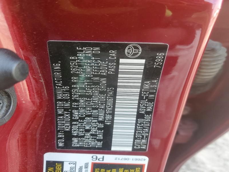 2017 Toyota Camry le