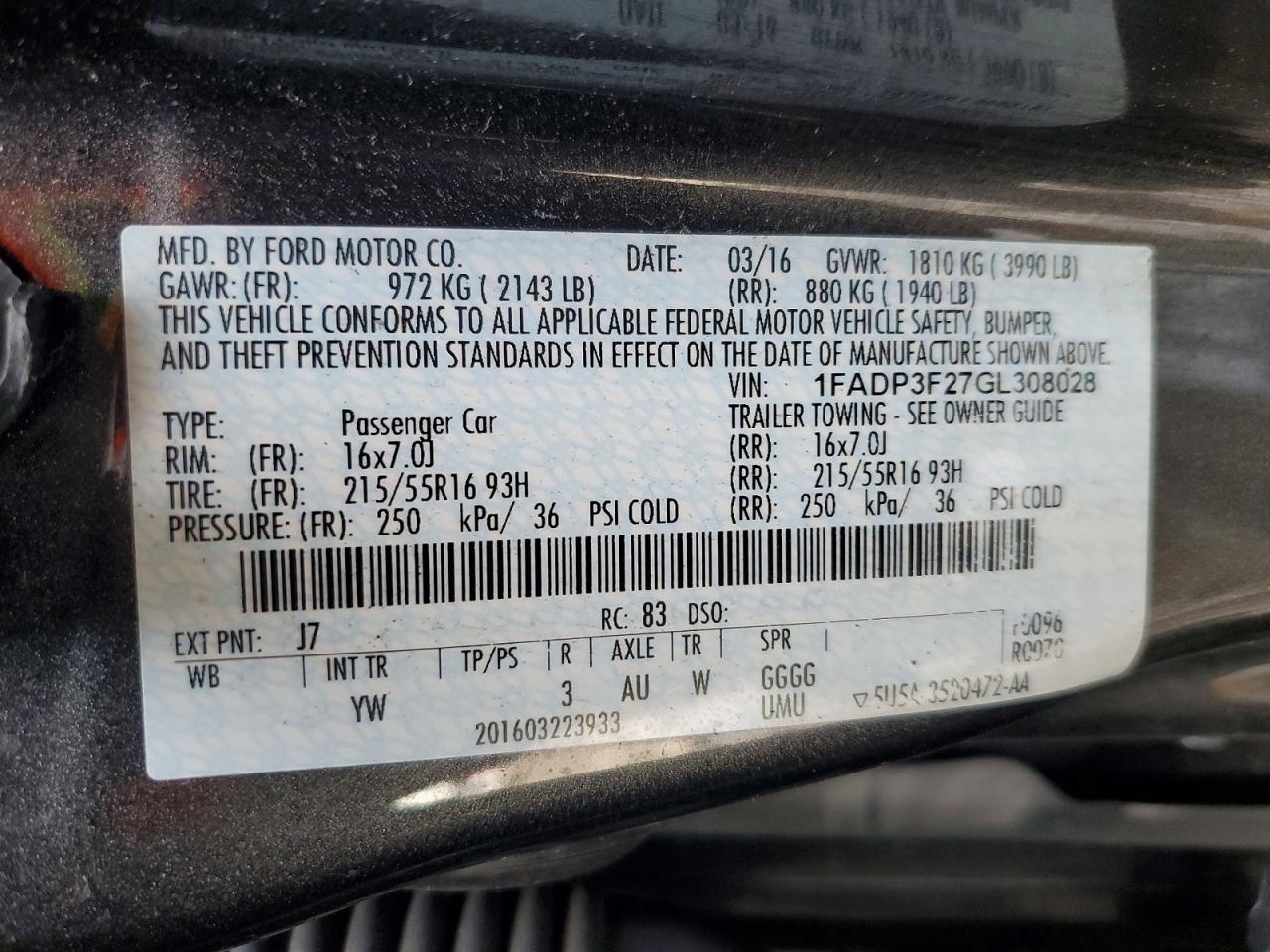 2016 Ford Focus se