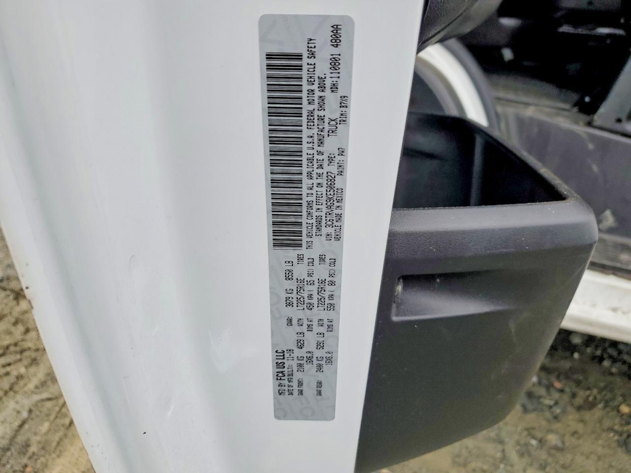 2019 Dodge Ram Promaster 1500 Utility / Service van