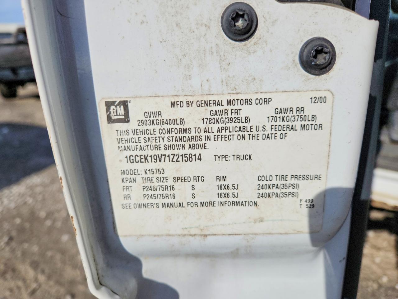 2001 Chevrolet Silverado K1500