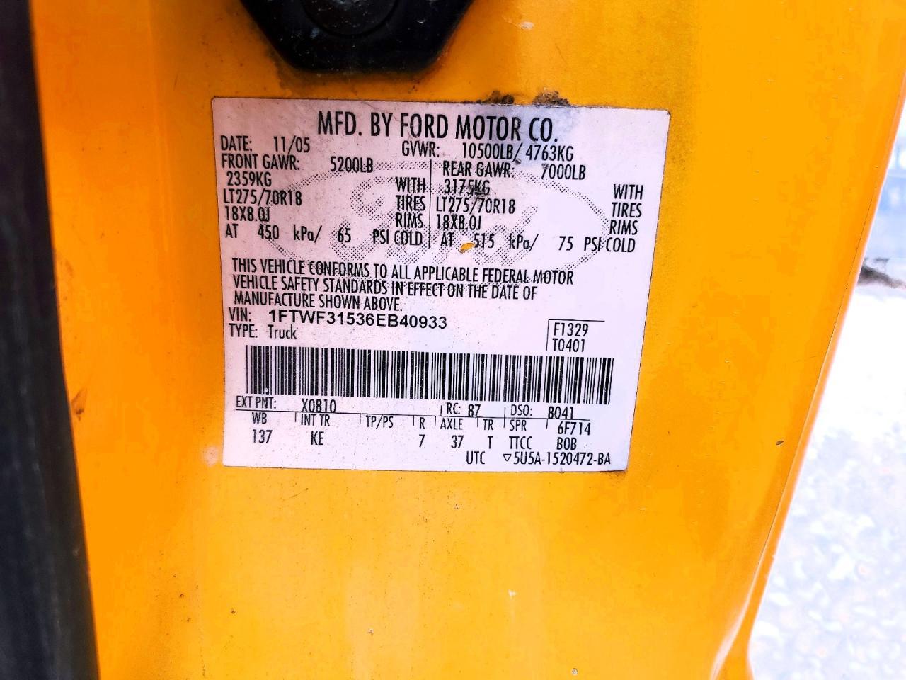 2006 Ford F350 SRW Super Duty