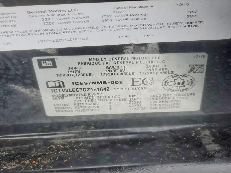 2016 GMC Sierra K1500