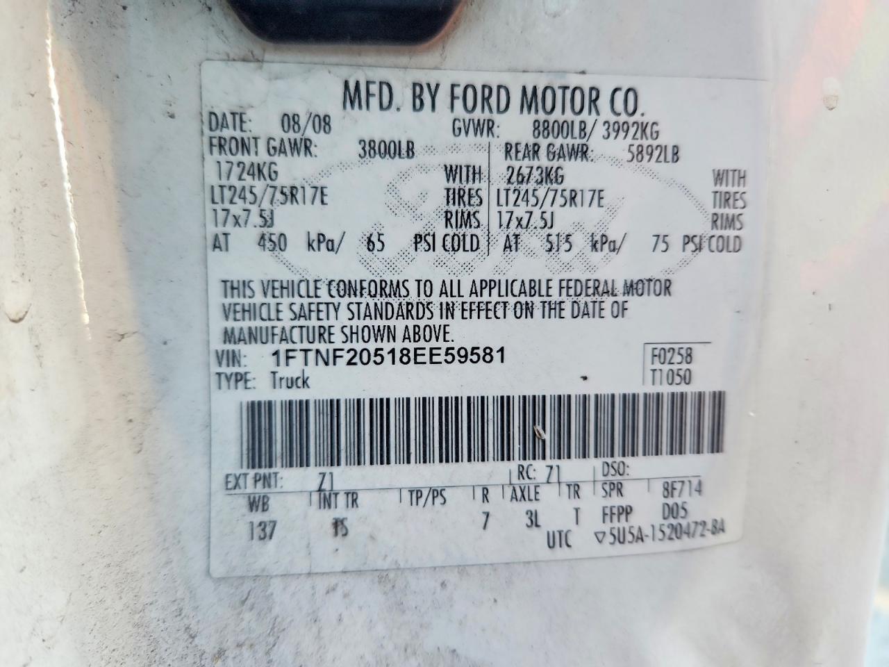 2008 Ford F250 Super Duty Utility / Service Truck