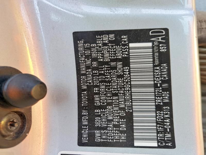 2016 Toyota Corolla l