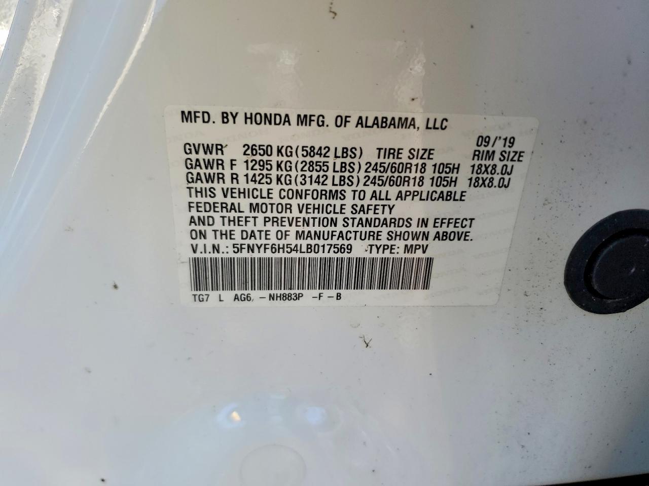 2020 Honda Pilot exl
