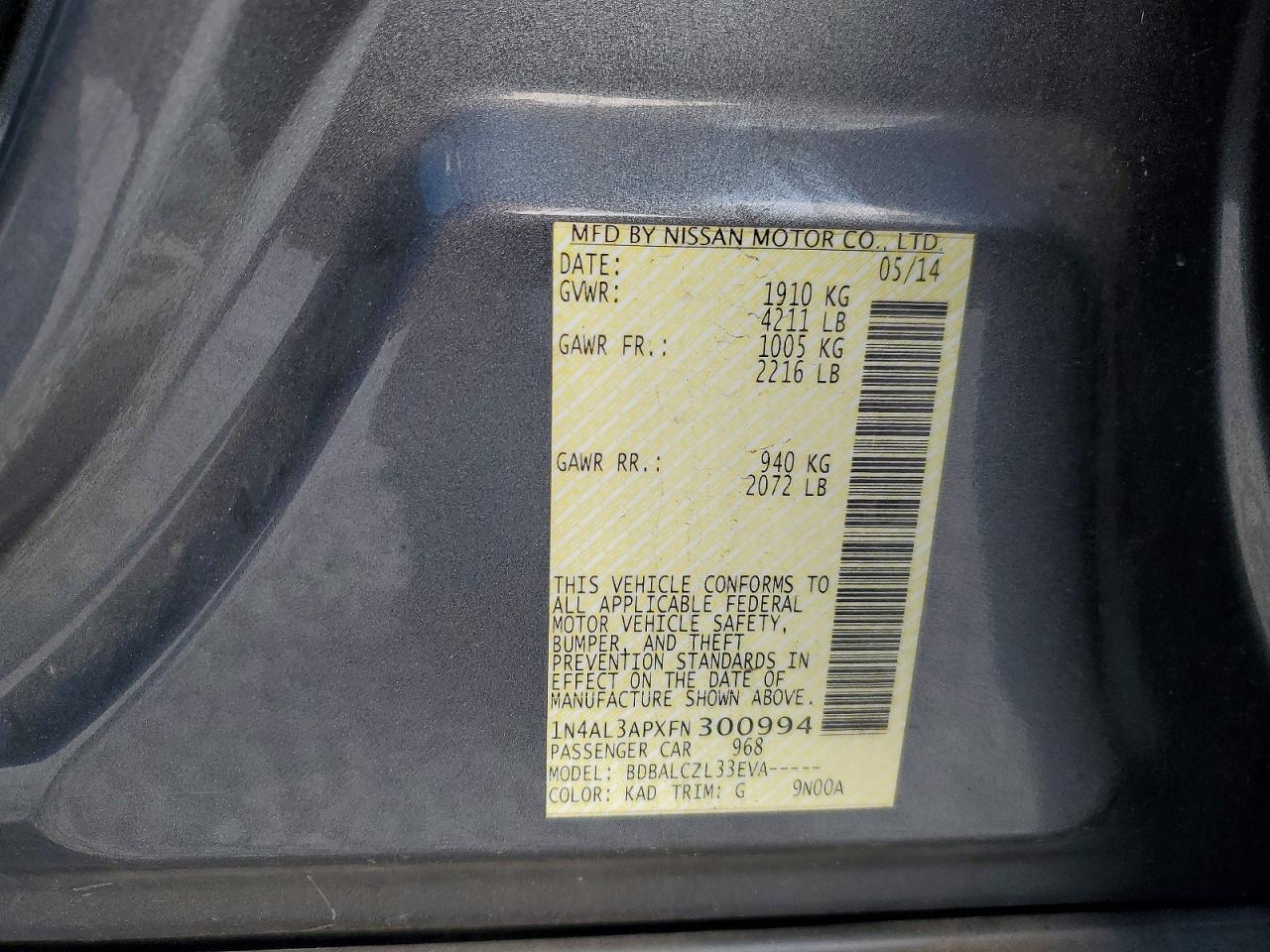2015 Niss Altima