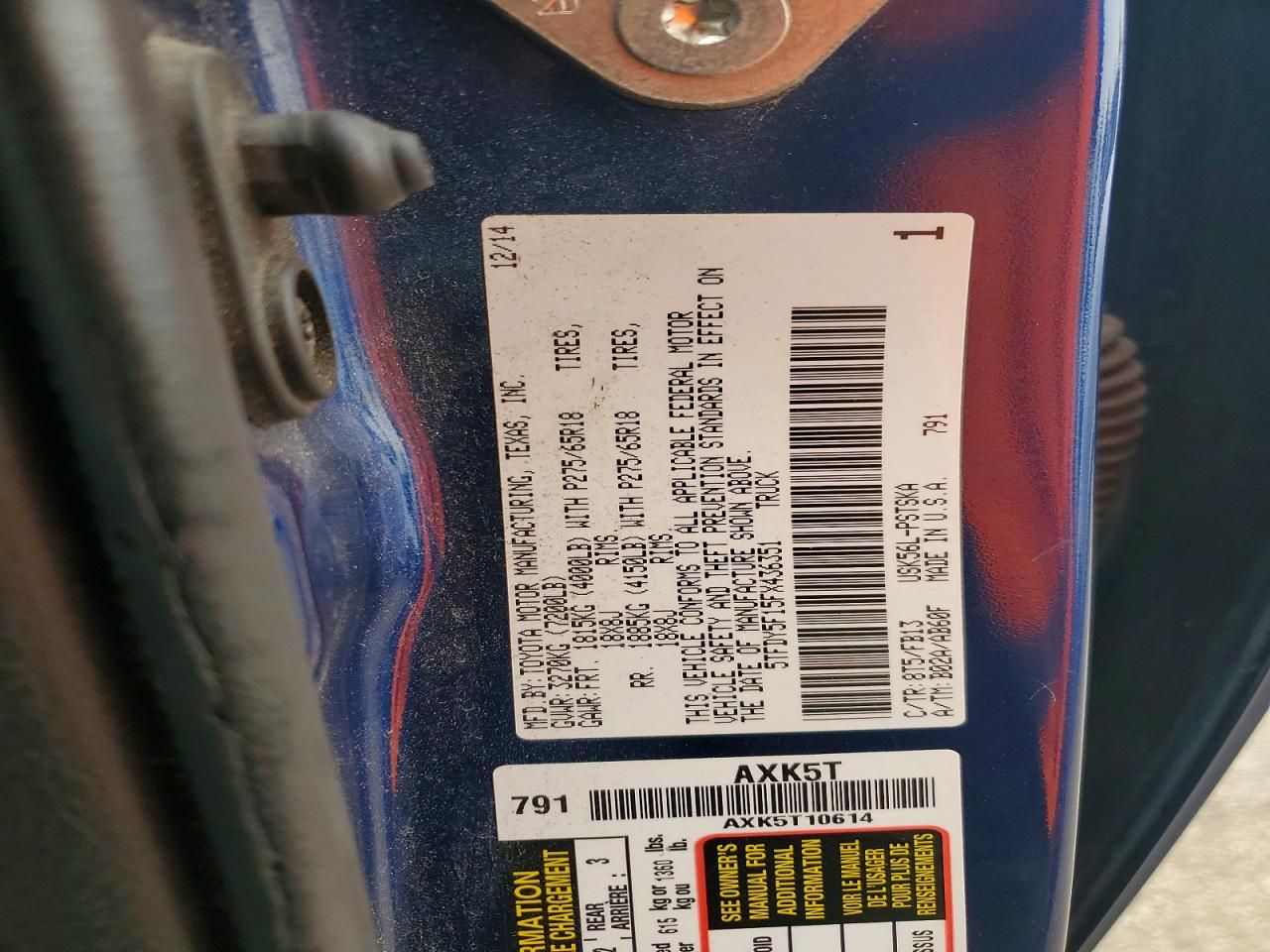 2015 Toyota Tundra SR5