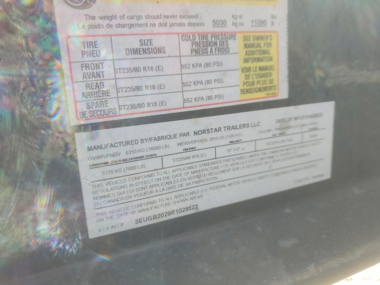 2024 Norstar Equipment Trailer