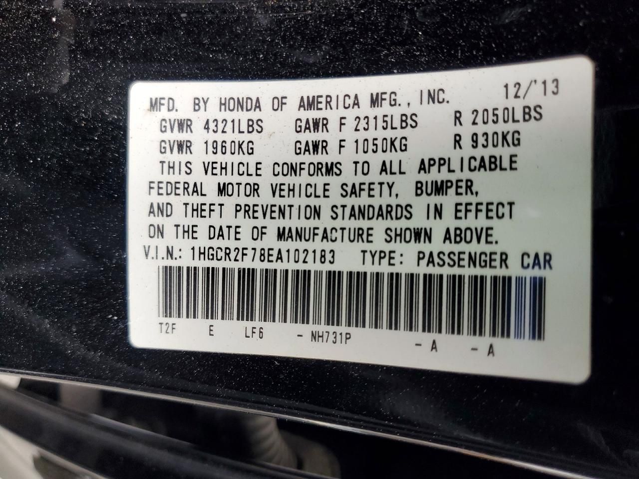 2014 Honda Accord ex