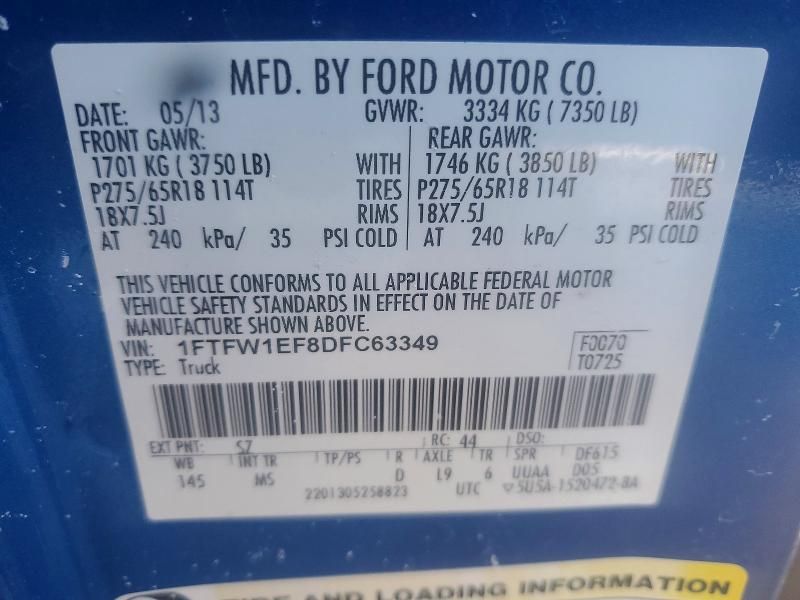 2013 Ford F150 Supercrew