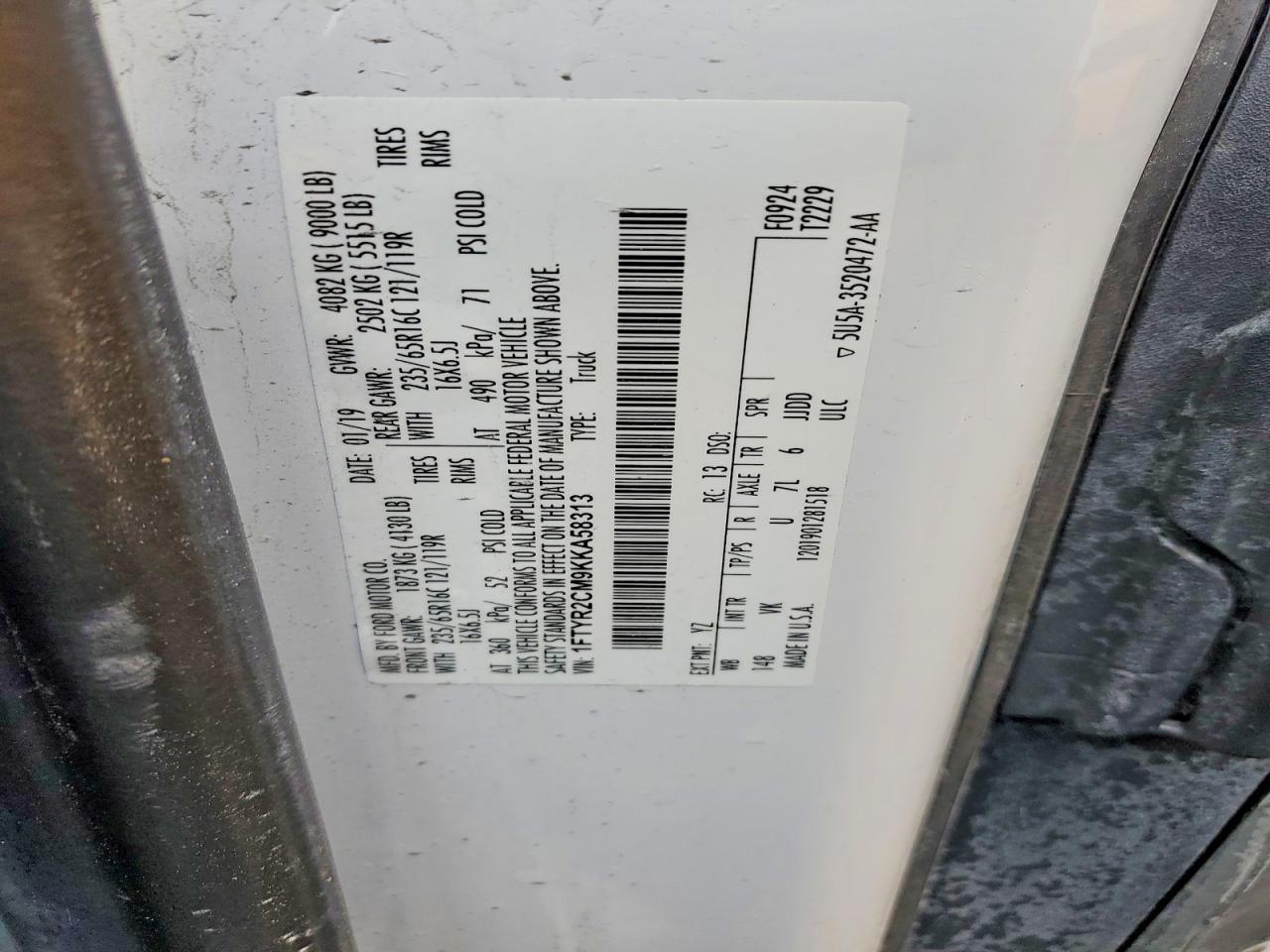 2019 Ford Transit 250 Delivery Van