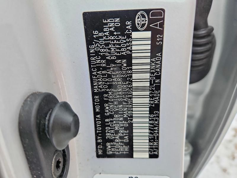 2016 Toyota Corolla l