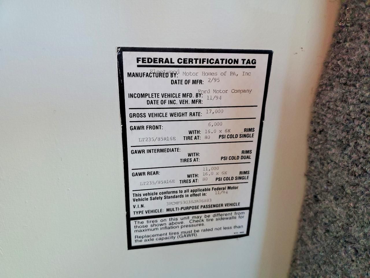 1995 Fleetwood Bounder