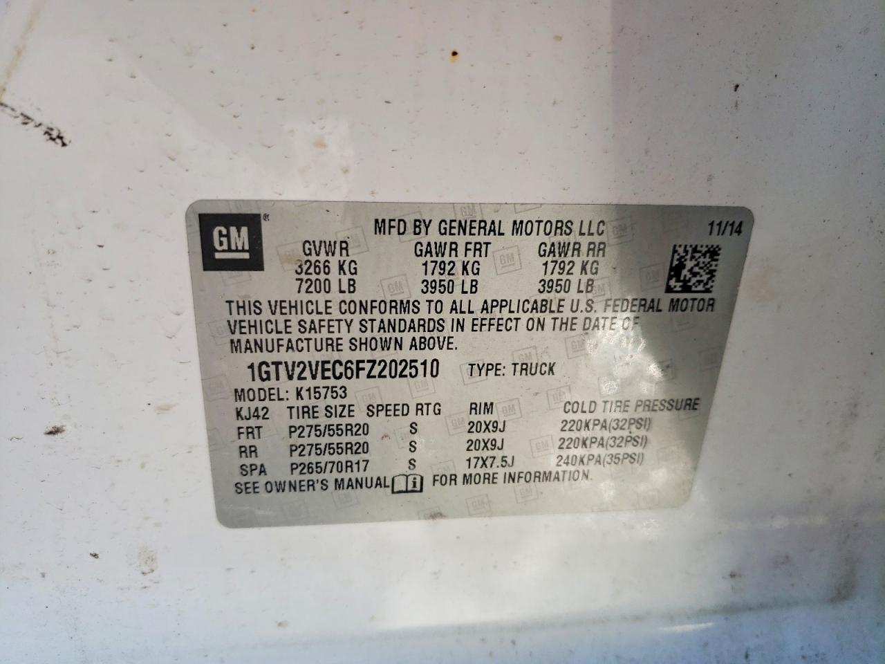2015 GMC Sierra K1500 SLT