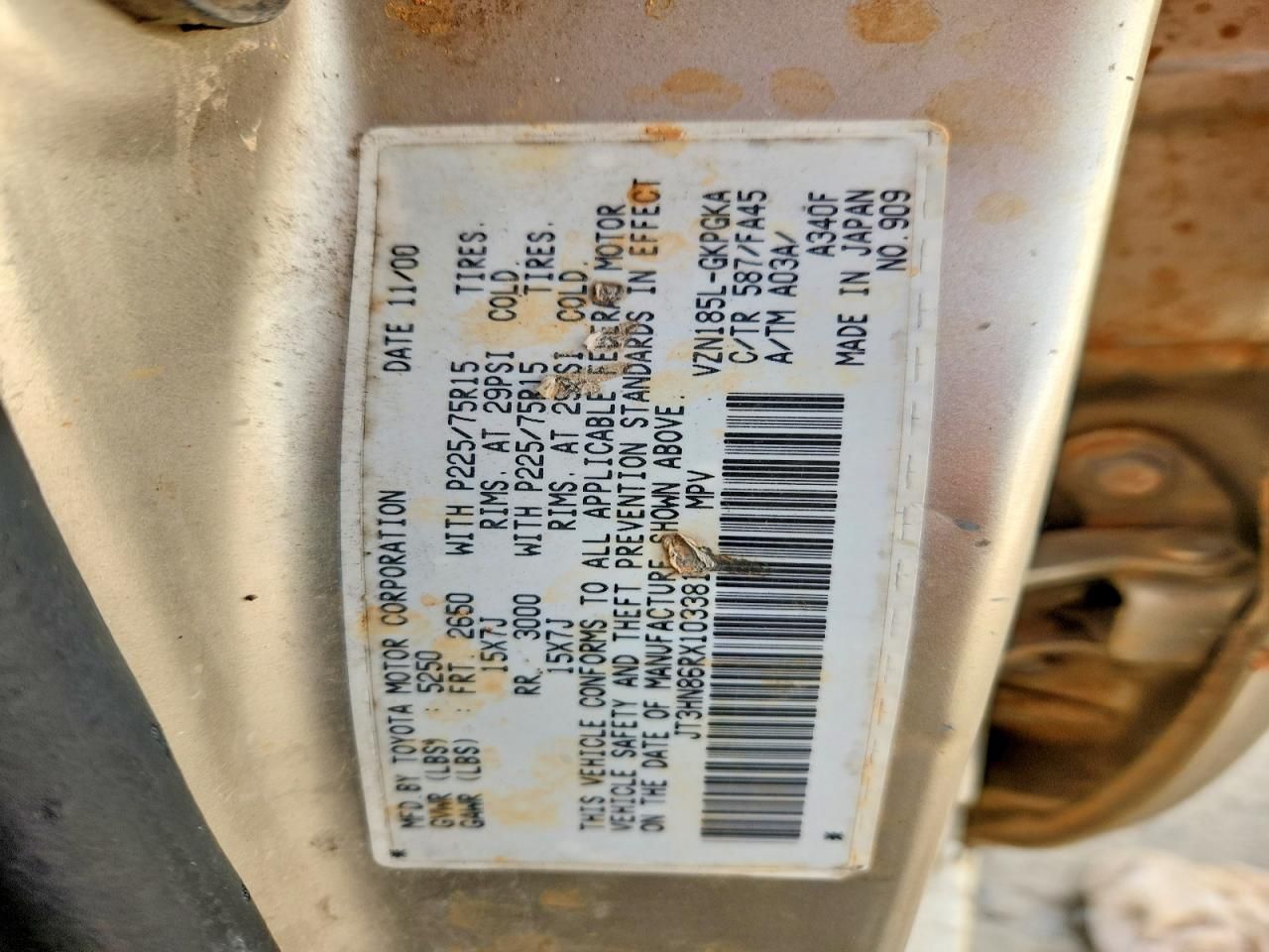 2001 Toyota 4runner SR5