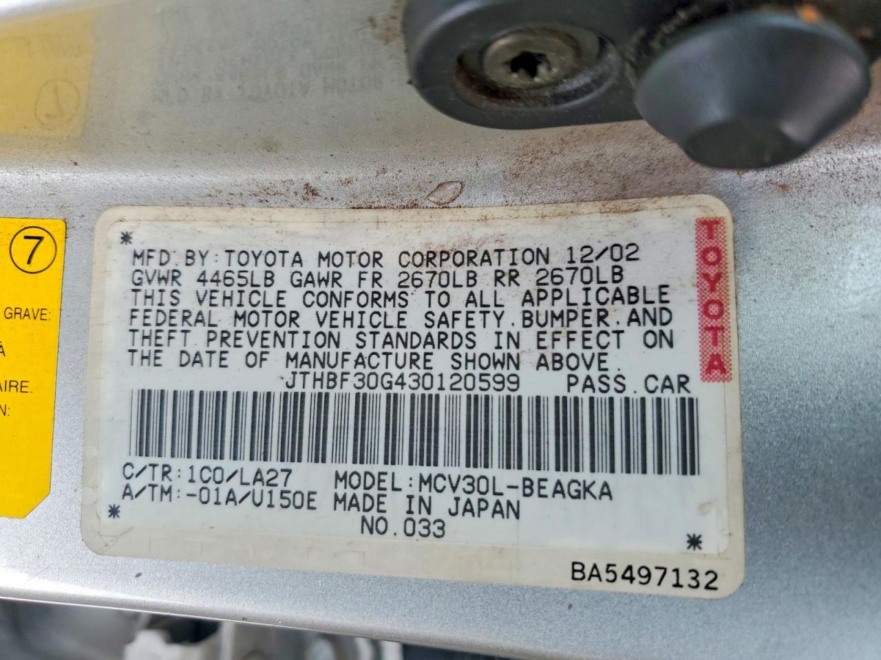 2003 Lexus Es 300