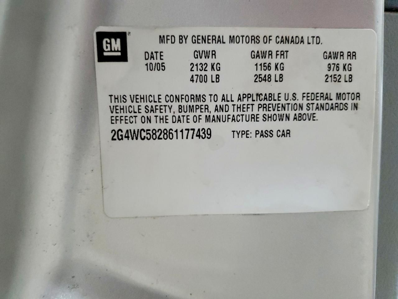 2006 Buick Lacrosse cx