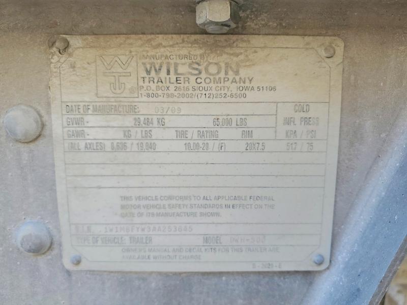 2010 Wilson Hogtrailer 2010 Wilson DWH-500 Grain Trailer