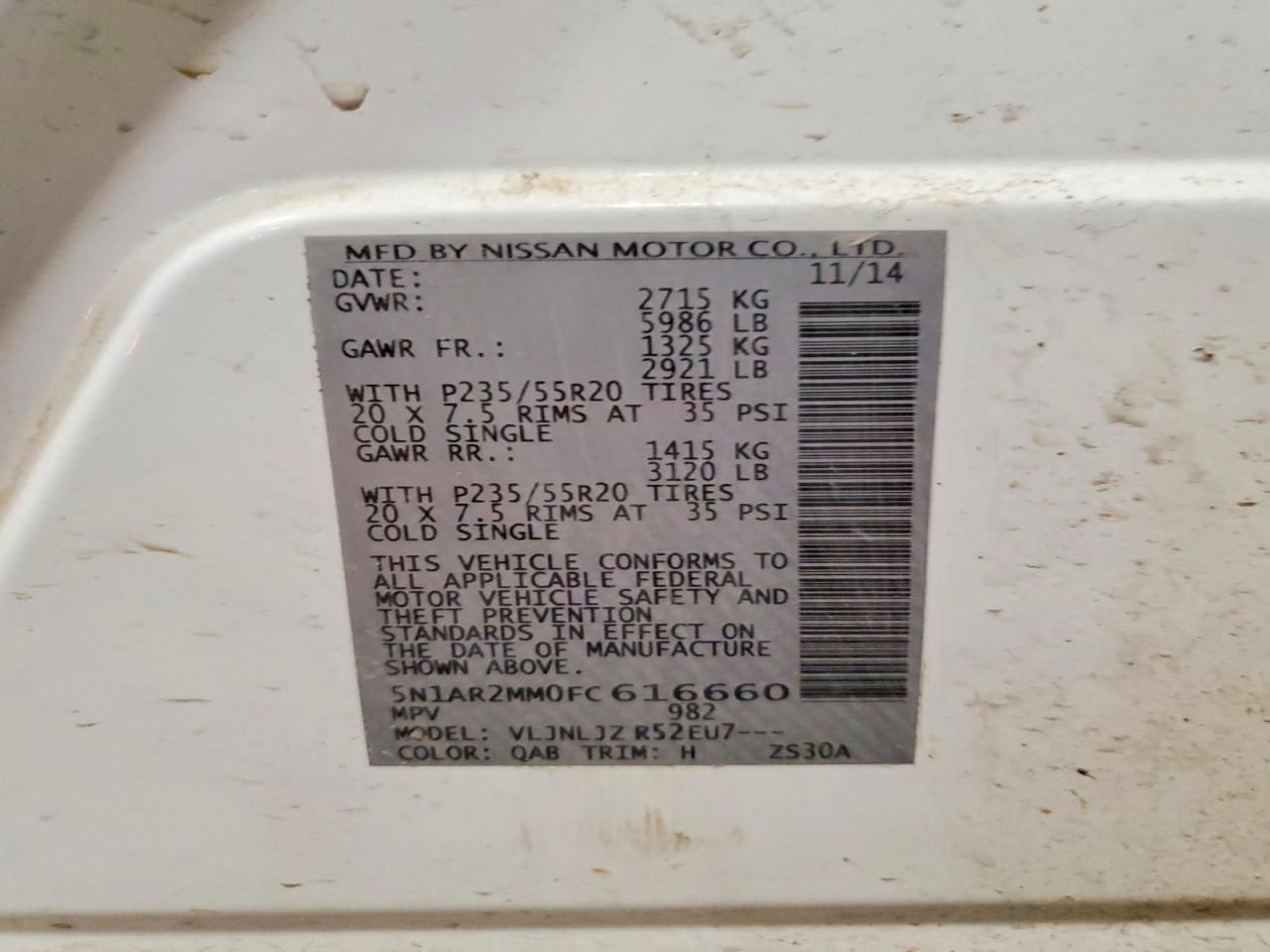 2015 Nissan Pathfinder Platinum