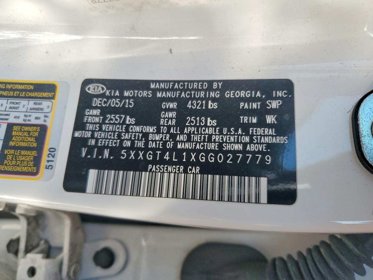 2016 KIA Optima lx Turbo