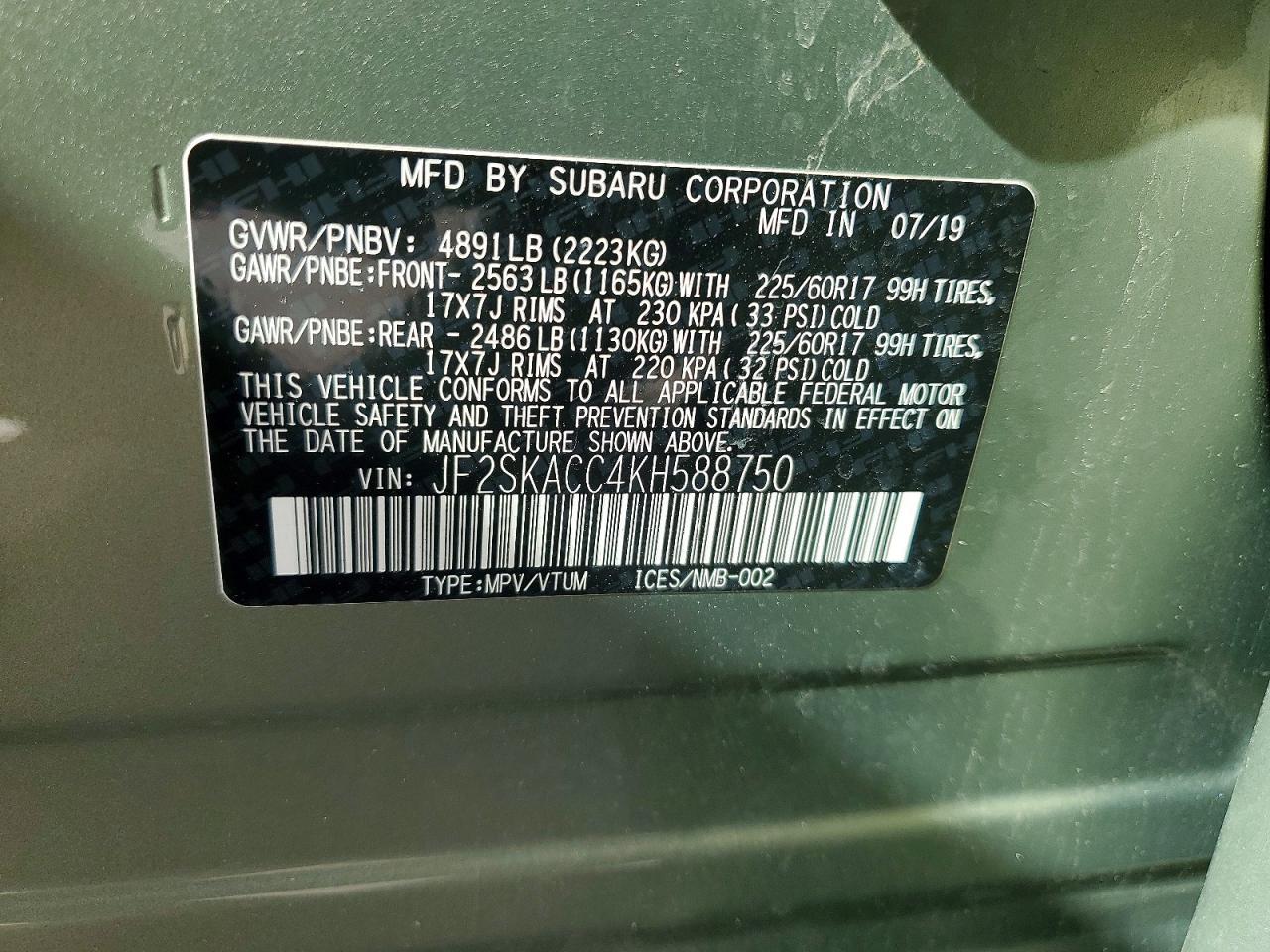 2019 Subaru Forester
