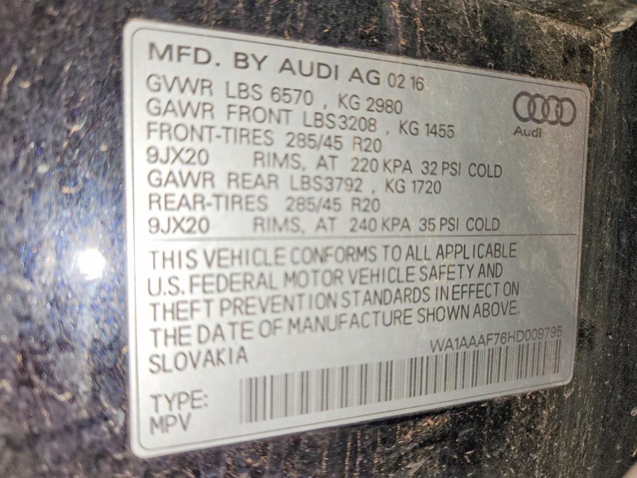 2017 Audi Q7 Premium