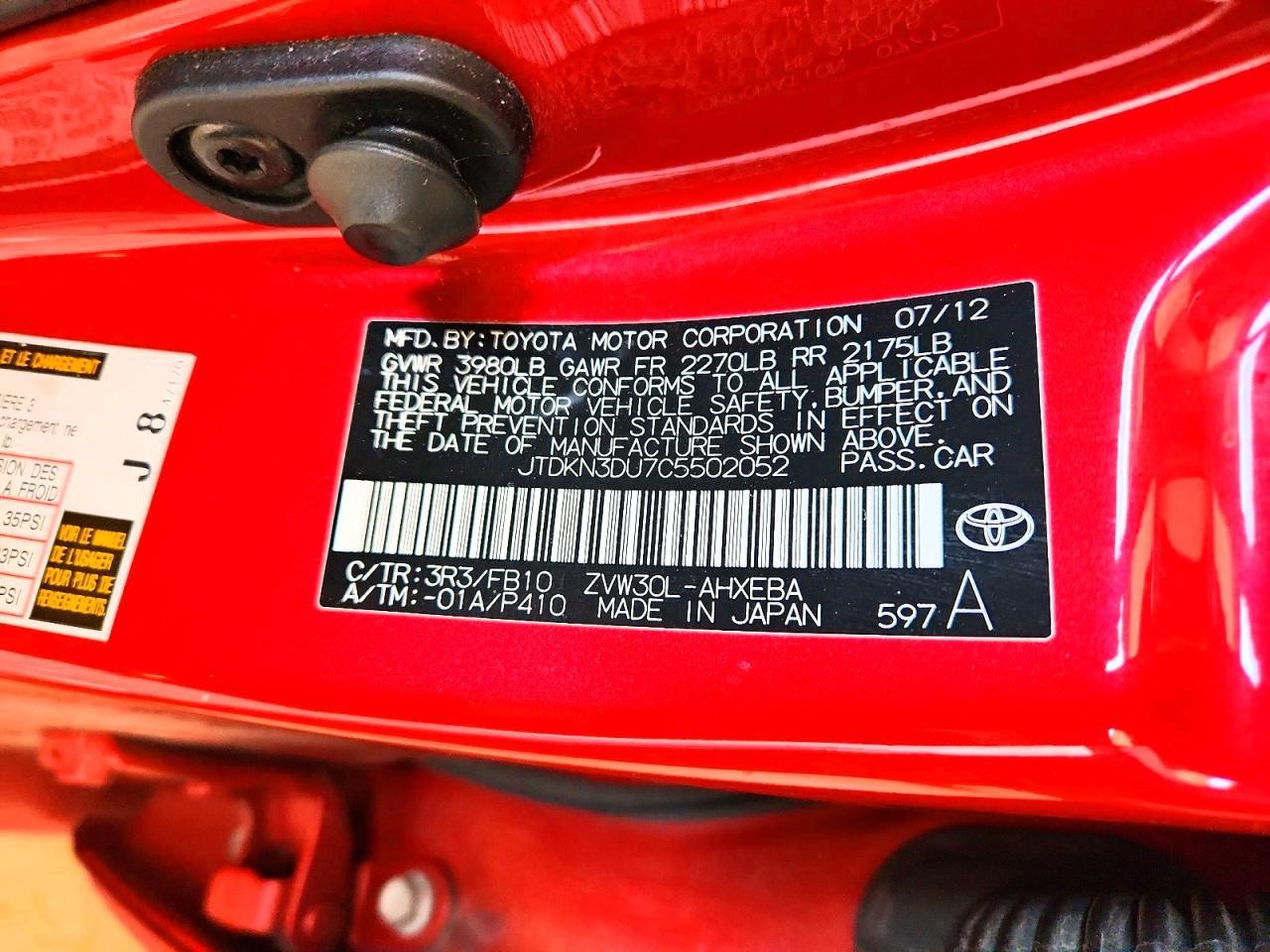 2012 Toyota Prius Three