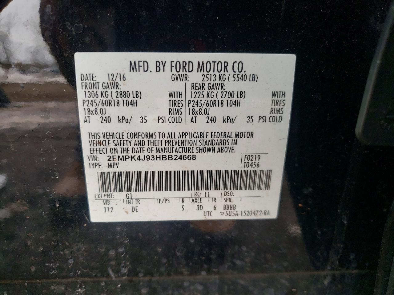 2017 Ford Edge sel