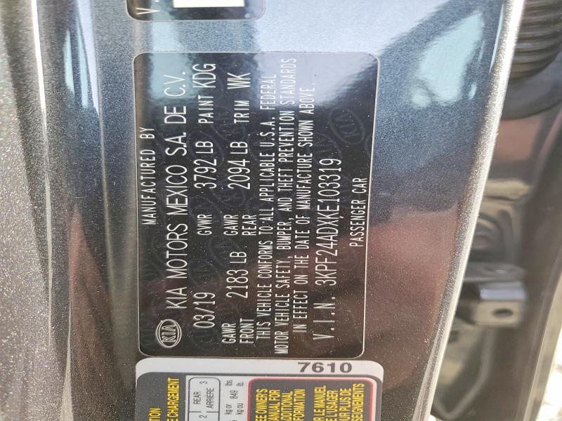 2019 KIA Forte lxs
