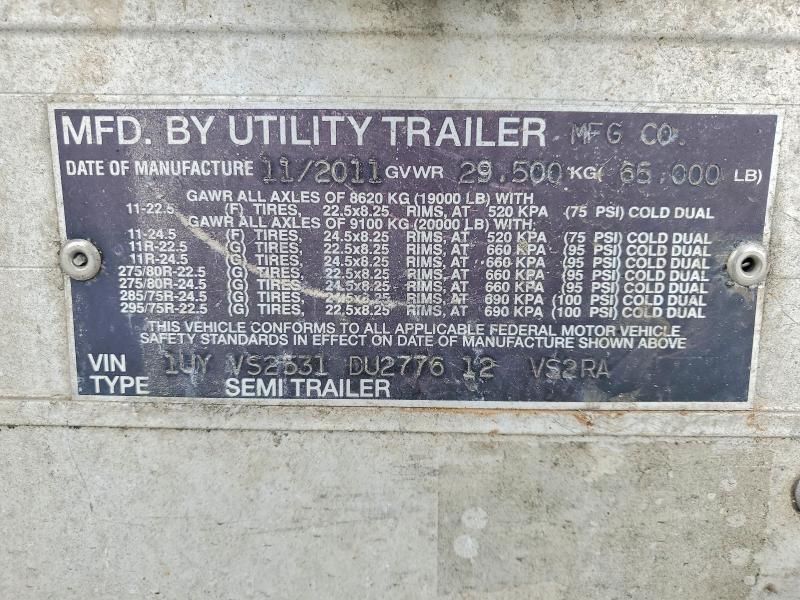 2013 Utility Vs2ra Refrigerated van Trailer
