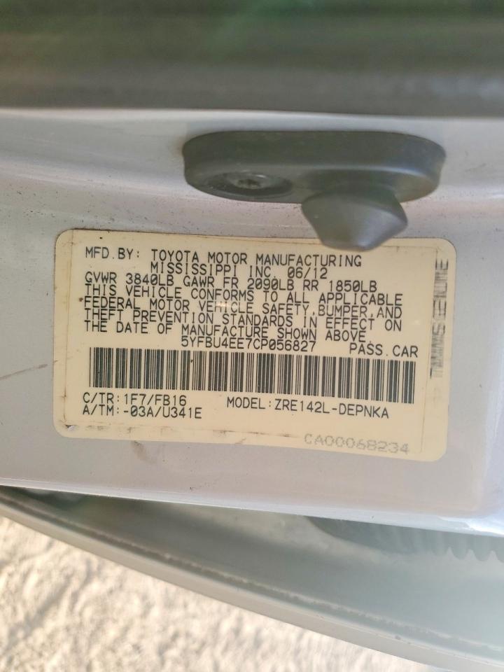 2012 Toyota Corolla Base