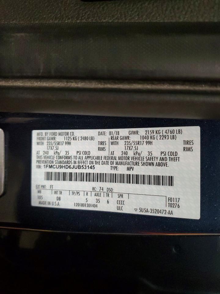 2018 Ford Escape sel