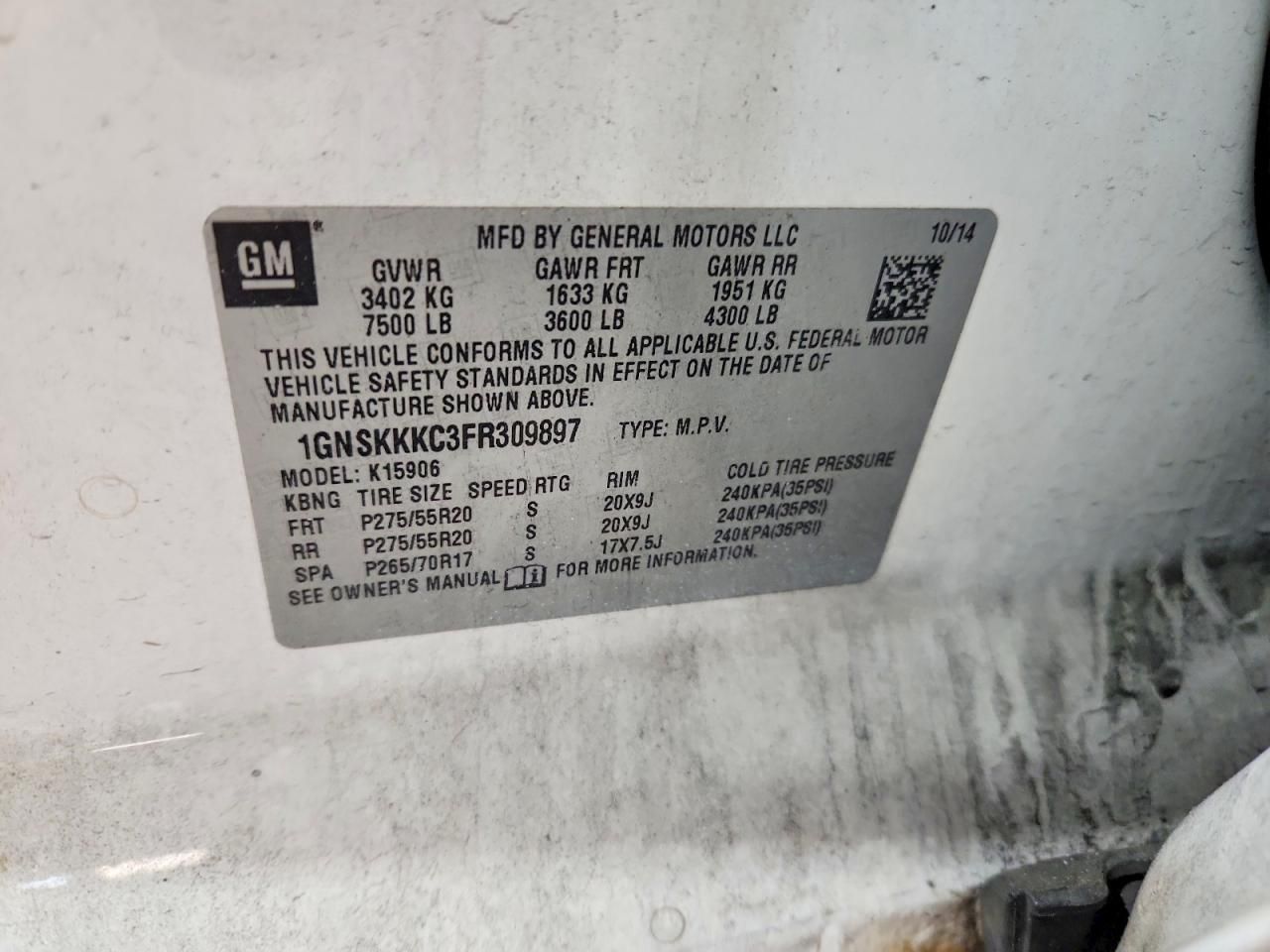 2015 Chevrolet Suburban K1500 ltz