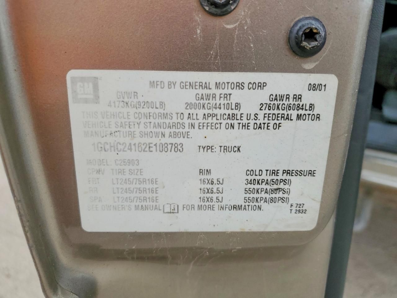 2002 Chevrolet Silverado C2500 Heavy Duty