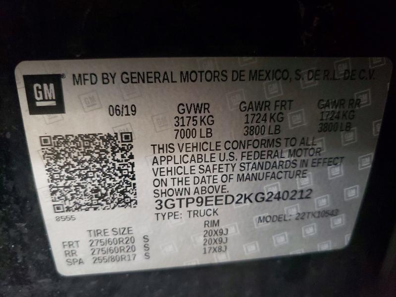 2019 GMC Sierra K1500 AT4