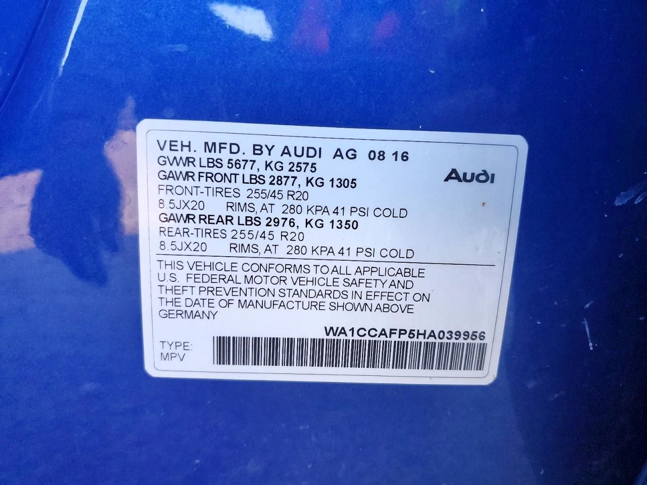 2017 Audi SQ5 Premium Plus