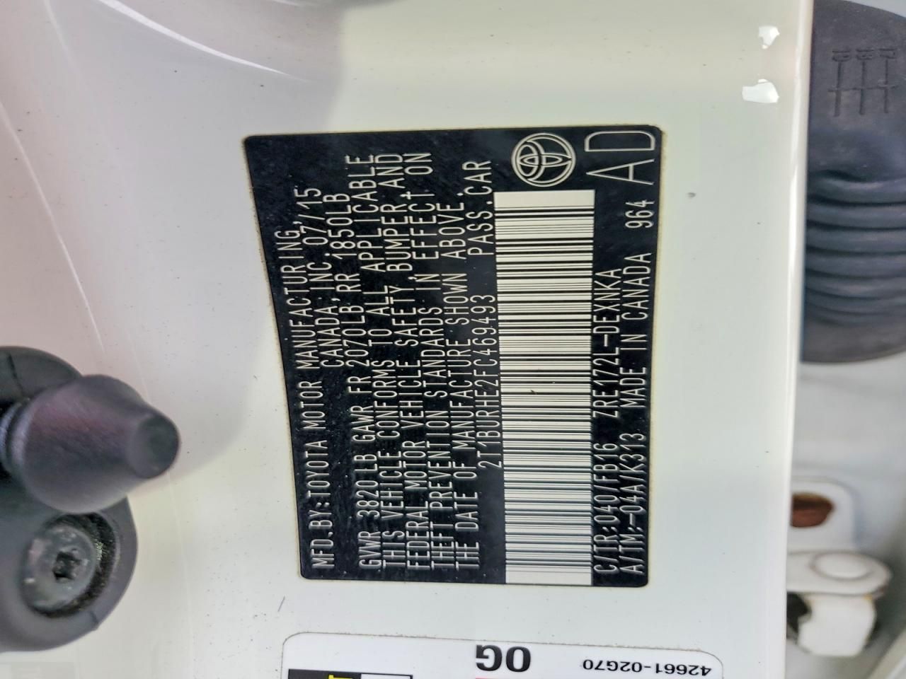 2015 Toyota Corolla l