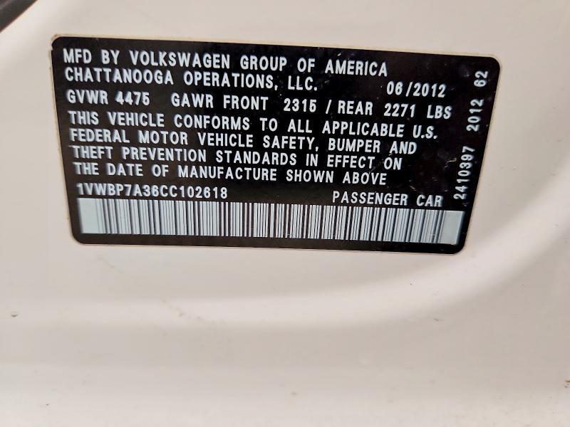 2012 Volkswagen Passat se