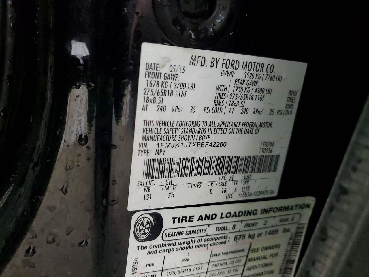 2015 Ford Expedition el xlt