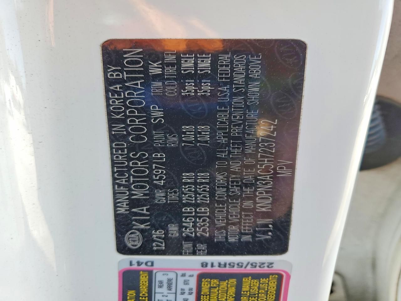 2017 KIA Sportage ex