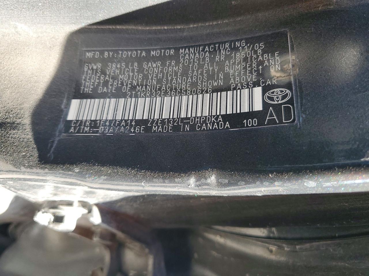 2006 Toyota Matrix Base