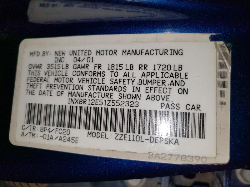 2001 Toyota Corolla s