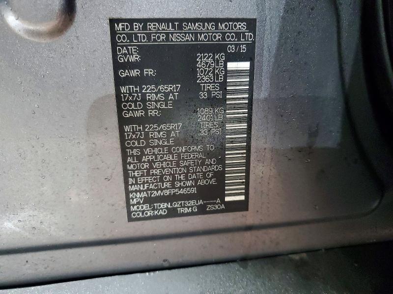 2015 Nissan Rogue sv