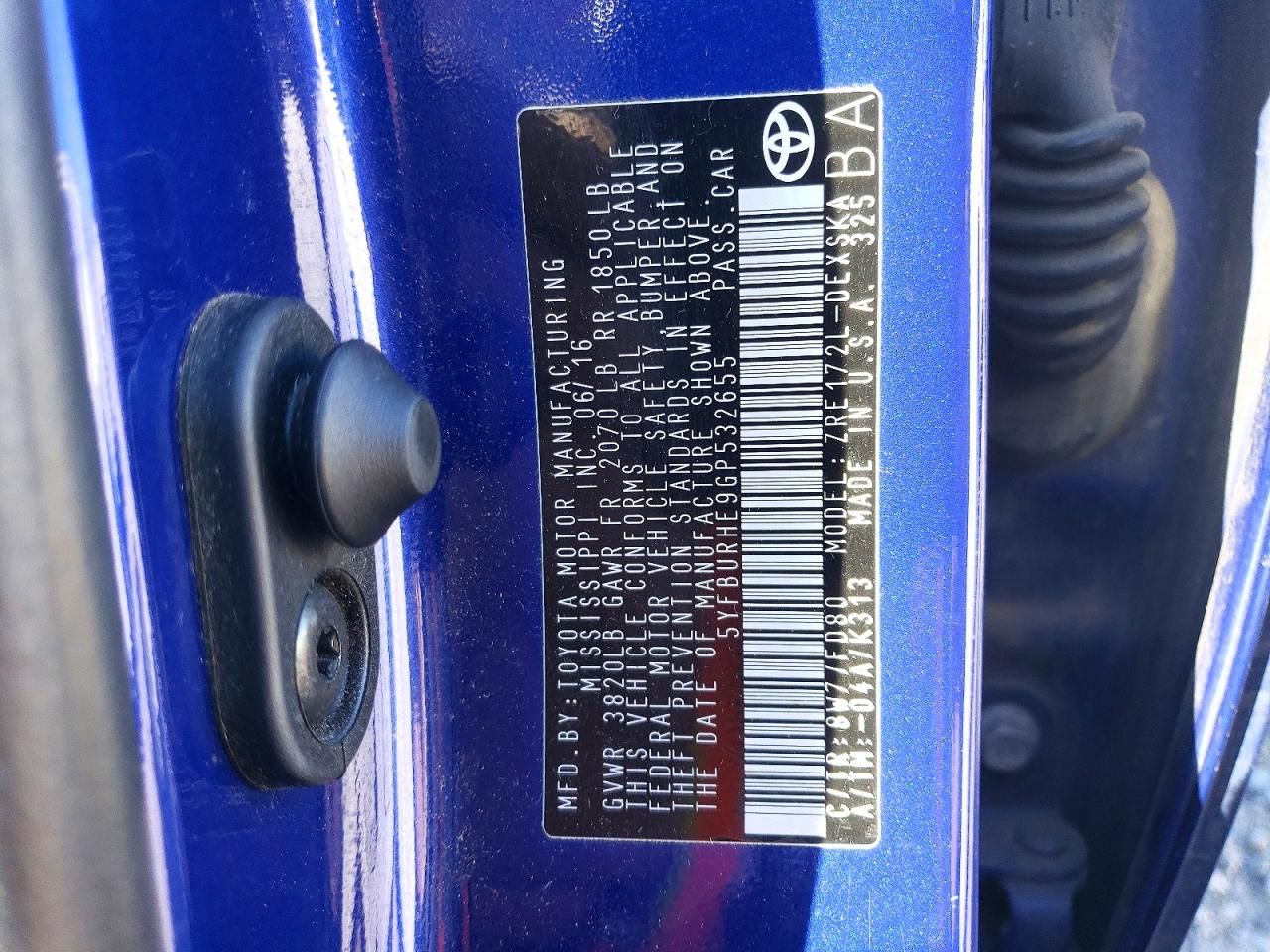 2016 Toyota Corolla l