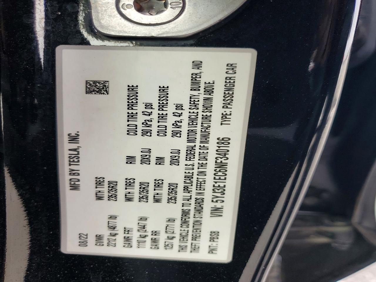 2022 Tesla Model 3