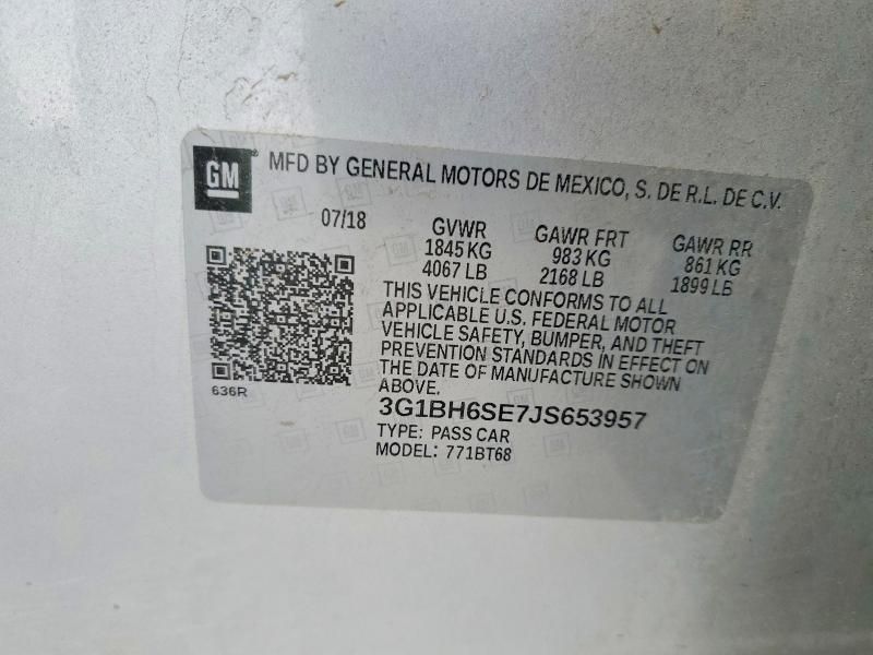 2018 Chevrolet Cruze lt