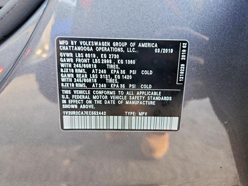 2019 Volkswagen Atlas se