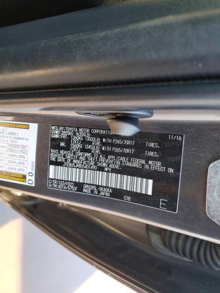 2016 Toyota 4runner Sr5/sr5 Premium