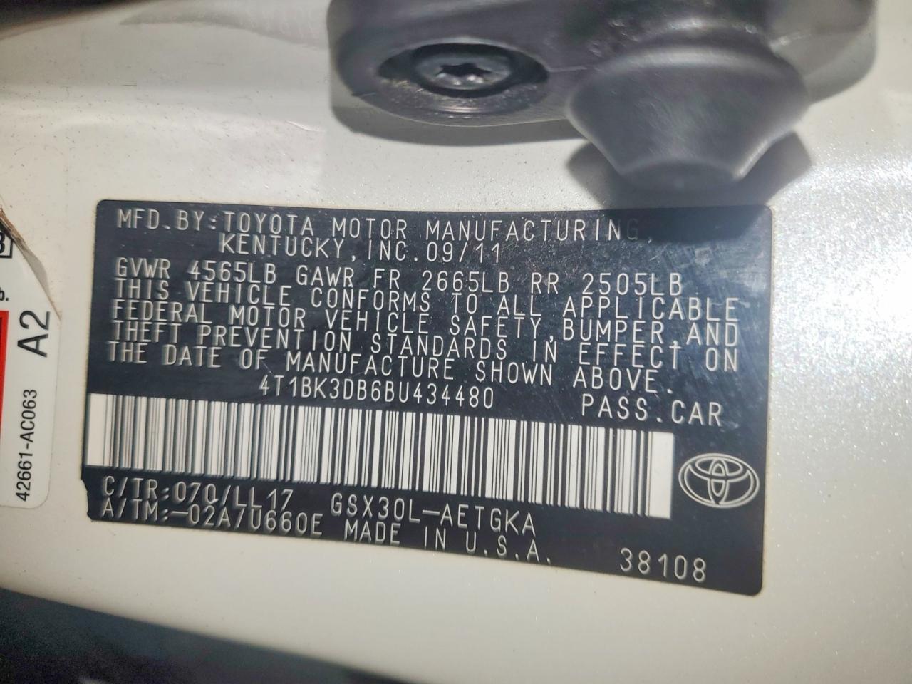 2011 Toyota Avalon Base